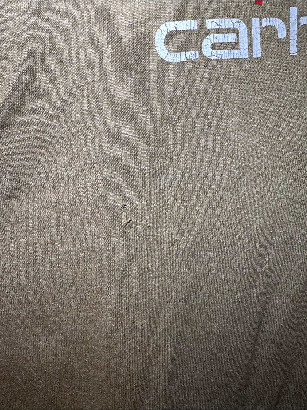 Carhartt Olive Short-Sleeve Logo Tee with Red Maple Mens Size XXL - Picture 3 of 8